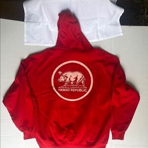 Hawaii Republic Red Pullover Sweater with Ribbed Cuffs size XL